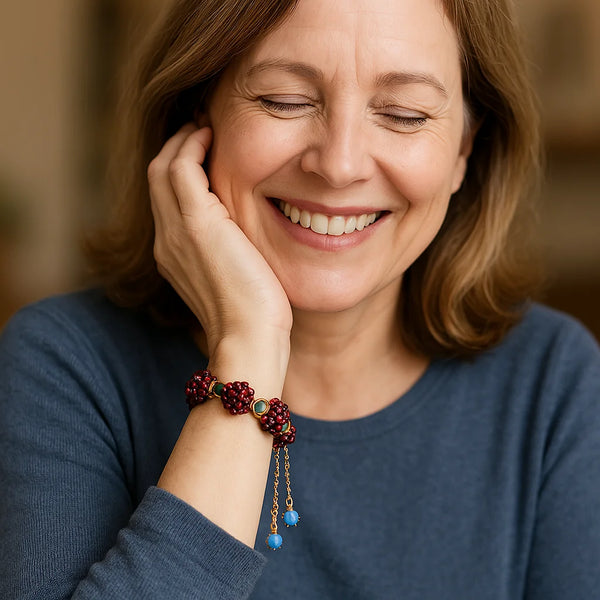 Pulsera de Flores de Granate