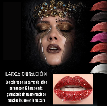 🎁Gran oferta de Maquillaje🎁Juego de pintalabios 6 colores de larga duración, impermeable y con brillo