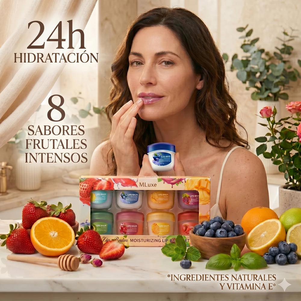 8 frutas para tus labios. Un antojo distinto cada día.