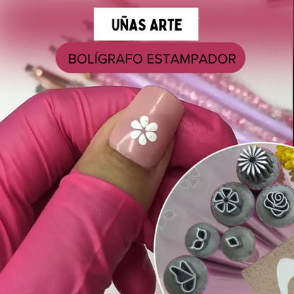 🔥Conjunto de 6 piezas🔥 Plumas Estampadoras de Arte de Uñas