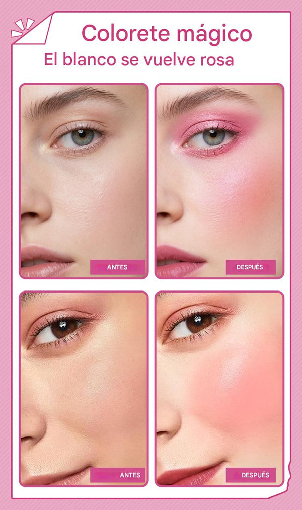 Rubor mágico 3 en 1: rubor, tinte labial y sombra de ojos en uno