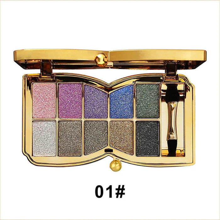 🔥Venta caliente - 49 % de descuento 🔥Paleta de sombras de ojos con brillo de 10 colores