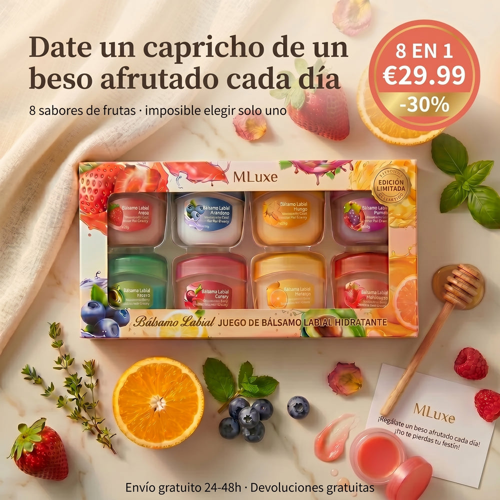 8 frutas para tus labios. Un antojo distinto cada día.